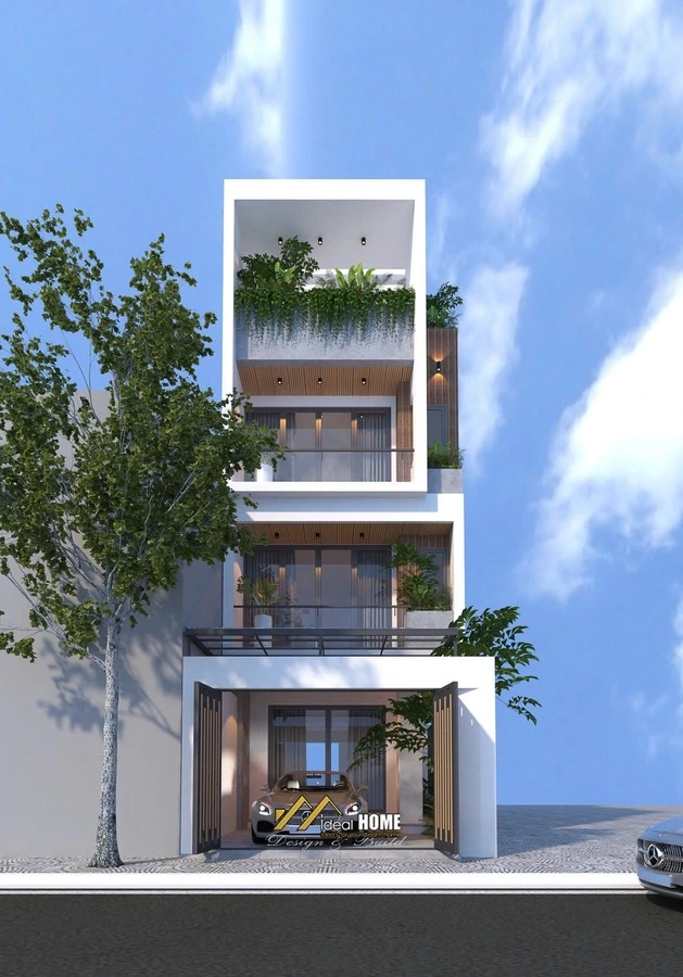 Công trình nhà phố Cầu Đông Trù ( diện tích 88m2 1 sàn ;4 tầng) 